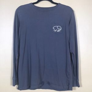 Ivory Ella ‎ Shirt Womens Medium Gray Long Sleeve Chest Pocket